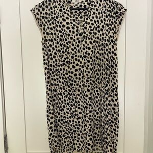 MADEWELL TEE DRESS LEOPARD PRINT SIZE XS